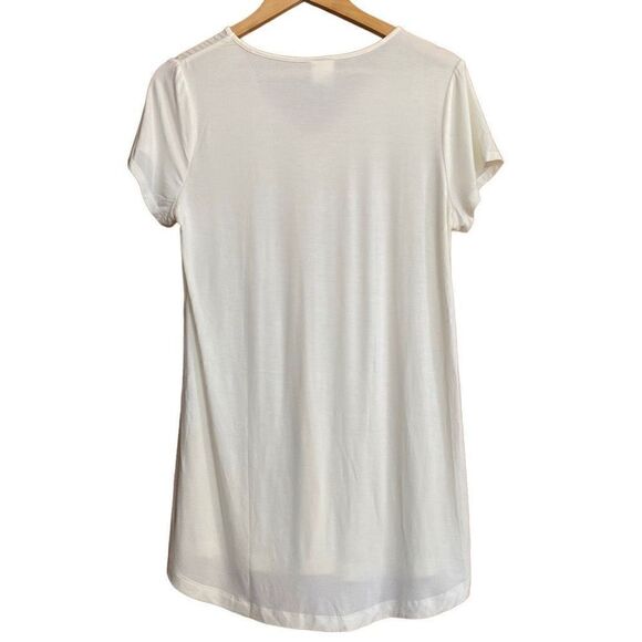 Soma cool nights short sleeve sleep shirt ivory cream small - Picture 2 of 11